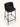 Banqueta Isadora com assento em polipropileno e base em aço carbono pintado. Preto #cor_preto