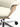 Cadeira De Escritório Auster Madeira giratória em madeira com base em aço cromado. Off White #cor_off-white