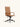 Cadeira De Escritório Copenhague Black Presidente em courino sintético PU com costuras horizontais e aço cromado. Caramelo #cor_caramelo
