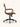 Cadeira De Escritório Copenhague Black Diretor em courino sintético PU com costuras horizontais e aço cromado. Caramelo #cor_caramelo