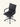 Cadeira De Escritório Copenhague Black Diretor em courino sintético PU com costuras horizontais e aço cromado. Preto #cor_preto
