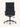 Cadeira De Escritório Copenhague Black Presidente em courino sintético PU com costuras horizontais e aço cromado. Preto #cor_preto