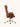 Cadeira De Escritório Auster Presidente em courino sintético PU com função relax e base em aço cromado marrom #cor_marrom