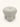Puff Brindisi com 3 pés estofado em tecido. Cinza #cor_cinza