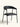 Cadeira Mila com assento em courino sintético PU e base em aço carbono ou champagne. Preto #cor_preto