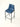 Banqueta Lorenza estofada em courino sintético PU Azul #cor_azul