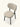 Cadeira Ginevra estofada em tecido Off White #cor_off-white