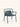 Poltrona Split em polipropileno resistente Azul #cor_azul
