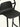 Banqueta Split em polipropileno resistente Preto #cor_preto