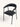 Cadeira Mila com assento em courino sintético PU e base em aço carbono ou champagne. Preto #cor_preto