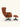 Poltrona de massagem Pisa com função relax em courino sintético PU Caramelo #cor_caramelo