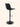 Banqueta Lia giratória com regulagem de altura cor preto #cor_preto