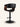 Banqueta Iris Base Preta giratória com regulagem de altura cor preto #cor_preto