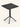 Mesa Miami em polipropileno resistente preto #cor_preto