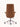 Cadeira De Escritório Auster Madeira giratória em madeira com base em aço cromado. Marrom #cor_marrom