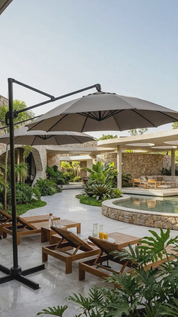 Ombrelone Cancun em alumínio Fendi #cor_fendi