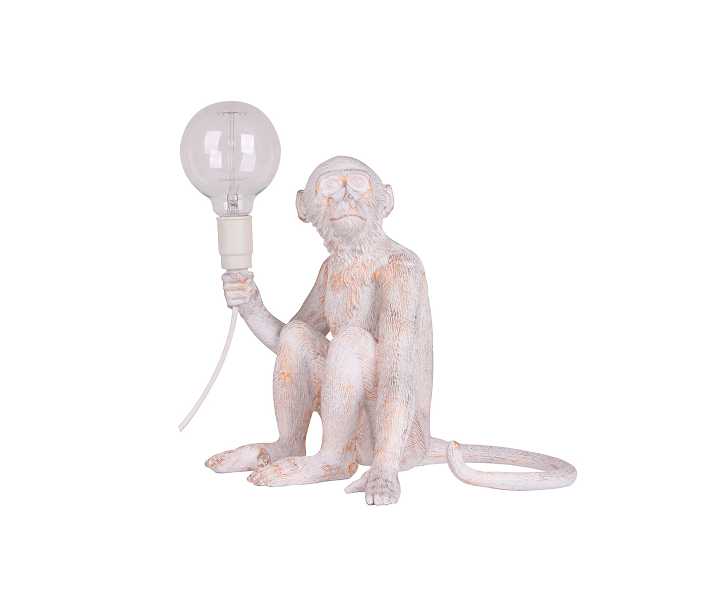 Luminária de Mesa em Resina Macaco Branco - Bivolt - HomeNow Casa e  Decoracao