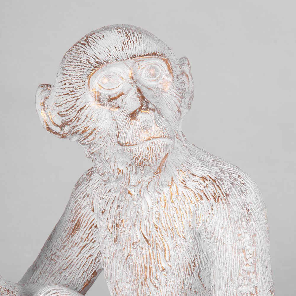 Luminária de Mesa em Resina Macaco Branco - Bivolt - HomeNow Casa e  Decoracao